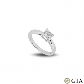 Platinum Princess Cut Diamond Ring 1.03ct G/VS1